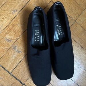 Stuart Weitzman Navy Square Toed Shoes